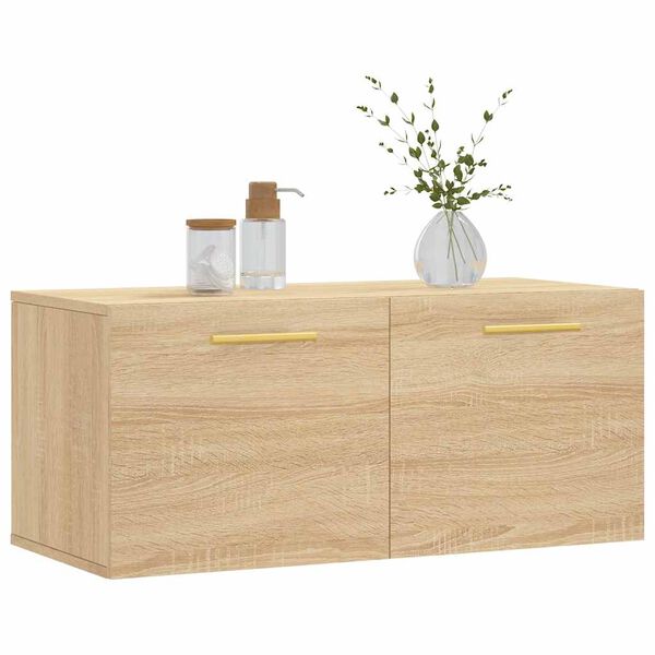 vidaXL Wall Cabinet Sonoma Oak 80x36.5x35 cm Engineered Wood