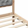 vidaXL Bed Frame Light Grey 200 x 200 cm Solid Pine Wood