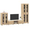 vidaXL TV Cabinet Set with Drawer with Door Sonoma Oak Engineered Wood