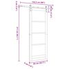 vidaXL Sliding Door ORKDAL Natural 83 x 211 cm