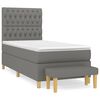 vidaXL Box Spring Bed with Mattress Dark Grey 100x200 cm Fabric