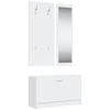 vidaXL 3-in-1 Shoe Cabinet Set White Engineered Wood
