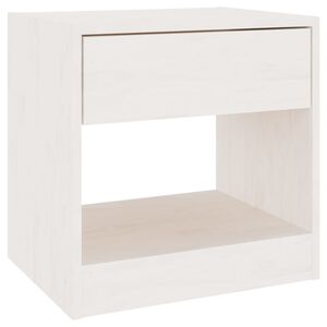 vidaXL Bedside Cabinet White 40x31x40 cm Solid Pinewood