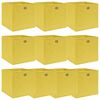 vidaXL Storage Boxes 10 pcs Yellow 32x32x32 cm Fabric