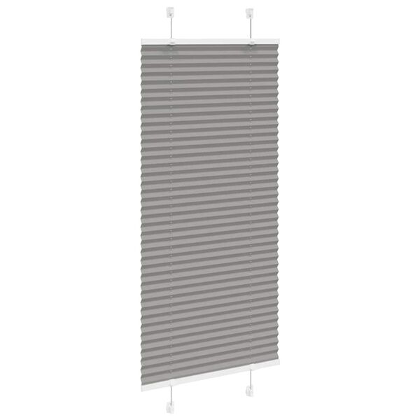vidaXL Pleated Blind Anthracite 65x150 cm Fabric Width 64.4 cm Polyester