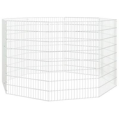 vidaXL 8-Panel Rabbit Cage 54x80 cm Galvanised Iron