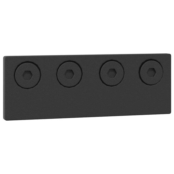 vidaXL Sliding Door Hardware Kit 400 cm Steel Black