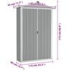vidaXL Garden Shed Grey 116x45x175 cm Galvanised Steel