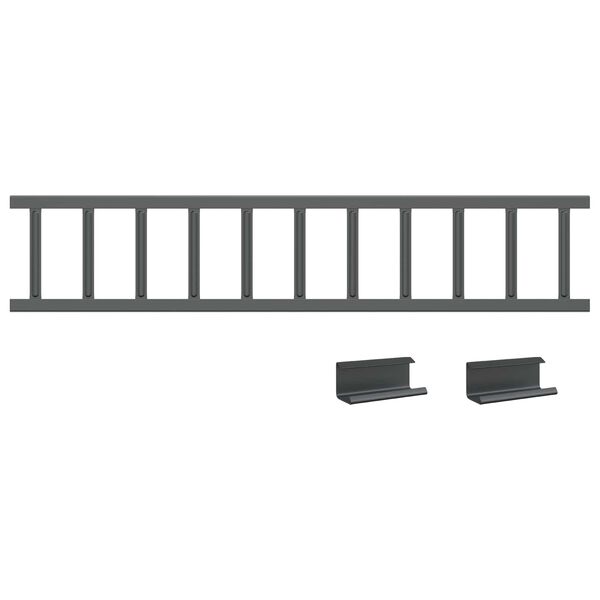 vidaXL Anthracite 100 x 2.5 x 20 cm Steel