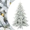 vidaXL Artificial Hinged Christmas Tree White 240 cm PVC and Steel