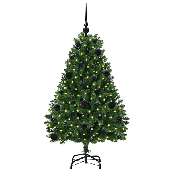 vidaXL Artificial Christmas Tree Green 120 cm PVC and Metal