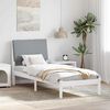 vidaXL Bed frame White and light grey 80 x 200 cm Solid pine wood