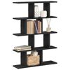 vidaXL Wall Cube Shelf 12 Compartments Black Engineered Wood