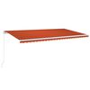 vidaXL Retractable Awning | Orange and Brown | Aluminium, Polyester | Large