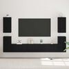 vidaXL TV Cabinet Set Wall-mounted Black Oak Engineered Wood
