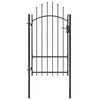 vidaXL Garden Gate Woerden Steel 1x1.7 m Black