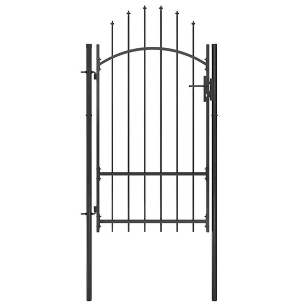 vidaXL Garden Gate Woerden Steel 1x1.7 m Black