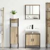 vidaXL Bathroom Furniture Set with Shelf 3 pcs Brown 60 x 30 x 60 cm