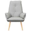 vidaXL Armchair Cloud Grey 69 x 74 x 93 cm Sherpa Fabric