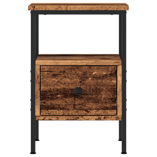 vidaXL Bedside Cabinet Old Wood 34x36x50 cm Engineered Wood