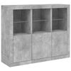 vidaXL Sideboards with LED Lights 3 pcs Concrete Grey Engineered Wood