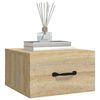 vidaXL Wall-mounted Bedside Cabinet Sonoma Oak 35x35x20 cm
