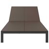vidaXL Sunbed Reclining 1-person Brown 206 x 115 x 75 cm Poly Rattan