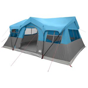 vidaXL Family Tent 487 x 340 x 216 cm Blue Polyester and Steel