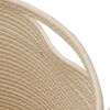 vidaXL Storage Basket with Lid Black and Beige Ø37x50 cm Cotton