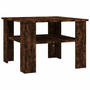 vidaXL Coffee Table Smoked Oak 60x60x42 cm Engineered Wood