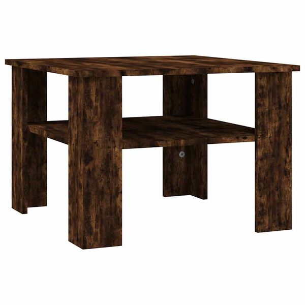 vidaXL Coffee Table Smoked Oak 60x60x42 cm Engineered Wood
