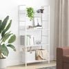 vidaXL 4-Layer Book Shelf White 60x27.6x124.5 cm Engineered Wood