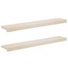 vidaXL Window Sills 2 pcs White 100 x 20 x 2 cm Solid Oak Wood