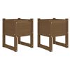 vidaXL Planters 2 pcs Honey Brown 40x40x52.5 cm Solid Wood Pine