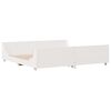 vidaXL Bed Frame without Mattress White 180x200 cm Super King Solid Wood Pine