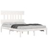 vidaXL Bed Frame without Mattress White 140x190 cm Solid Wood