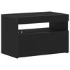 vidaXL Bedside Cabinet Black Oak 60 x 35 x 40 cm Engineered Wood