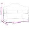 vidaXL Party Tent Folding Cream 291 x 431 x 315 cm Oxford Fabric