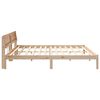 vidaXL Bed Frame with Headboard Brown 180 x 200 cm Solid Pine Wood