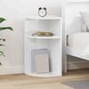 vidaXL End Table High Gloss White 29.6 x 29.6 x 60 cm Engineered Wood
