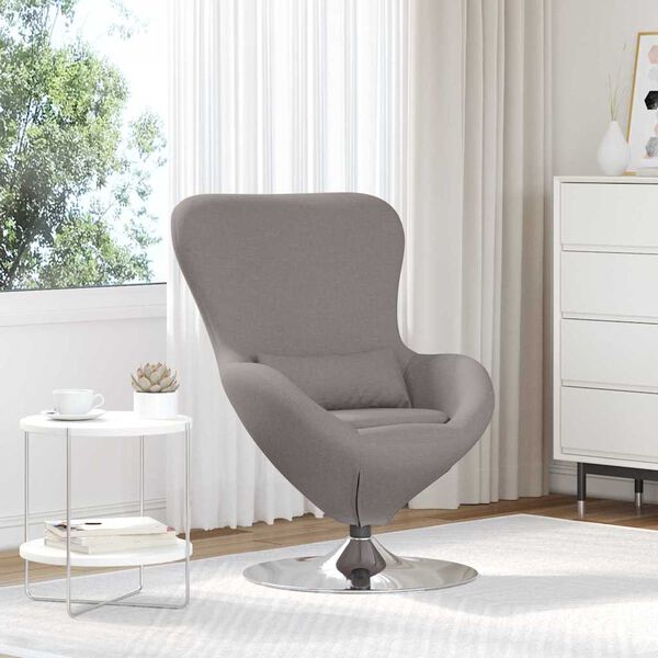 vidaXL Egg Chair Taupe 63 x 73 x 90 cm Fabric