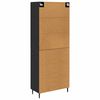 vidaXL Highboard Black oak 69.5 x 34 x 180 cm