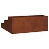 vidaXL Garden Planter Rusty 90 x 90 x 35 cm Weathering Steel