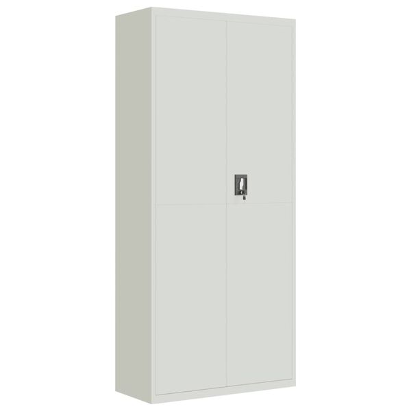 vidaXL File Cabinet Light Grey 90x40x200 cm Steel