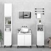 vidaXL 4 Piece Bathroom Furniture Set High Gloss White Engineered Wood