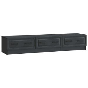 vidaXL TV Cabinet with Drawer Black 147 x 34.5 x 27 cm Engineered Wood