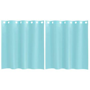 vidaXL Voile Curtains with Grommets 2 pcs Turquoise