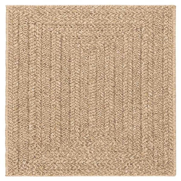 vidaXL Rug ZIZUR Beige 240x240 cm Jute Look Indoor and Outdoor