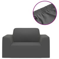 vidaXL Stretch Couch Slipcover Anthracite Polyester Jersey