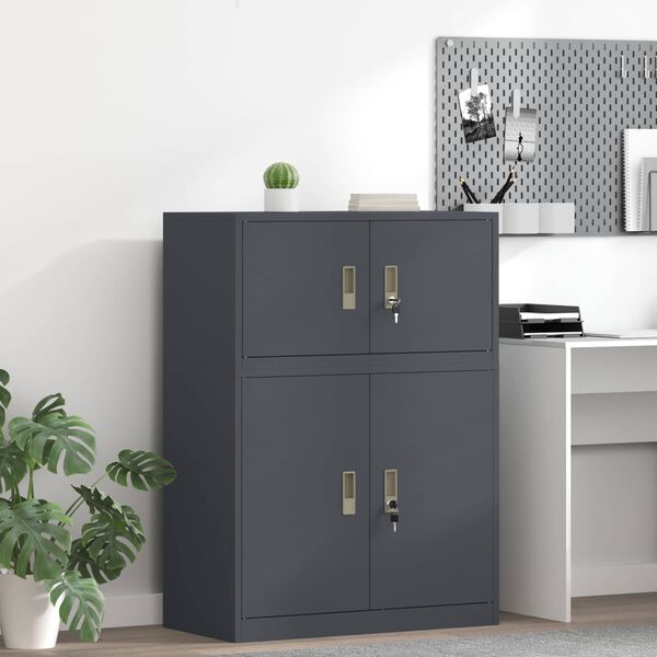 vidaXL Storage Cabinet Anthracite 80 x 40 x 40 cm Cold-Rolled Steel